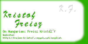 kristof freisz business card